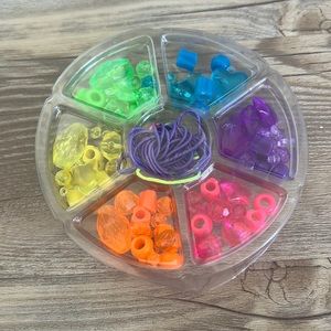 🌈 Lisa Frank Bead Set- vintage from the 90’s  new unopened rainbow